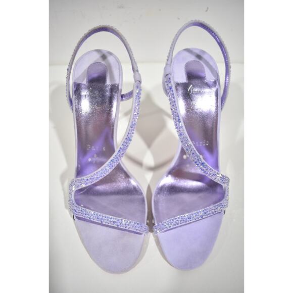 Christian Louboutin Rosalie Strass 100 Purple Ankle Strap Sandal Heel Pump 36.5 - Picture 8 of 12